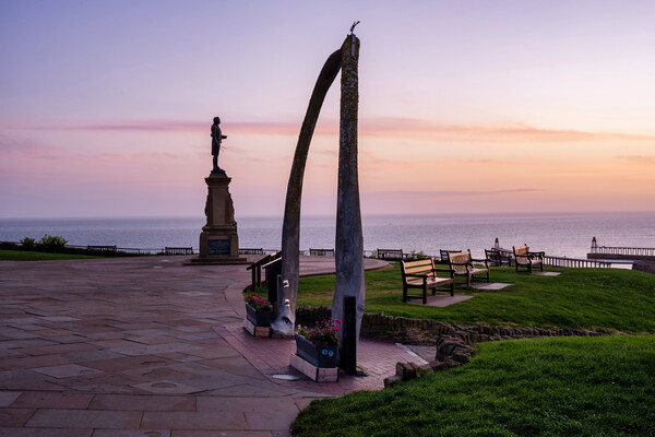 Captain Cook Monument And Whalebones Picture Board by Steve Smith