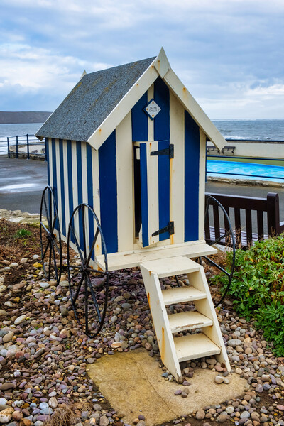 Filey Bathing Machine Picture Board by Steve Smith