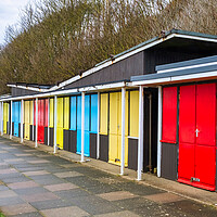 Buy canvas prints of The Filey Beach Huts by Steve Smith