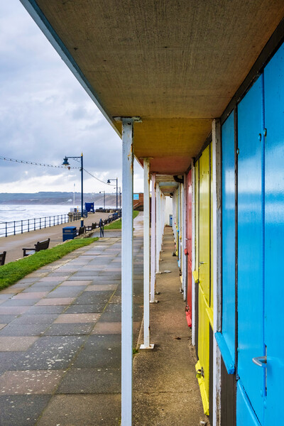 The Filey Beach Huts Picture Board by Steve Smith
