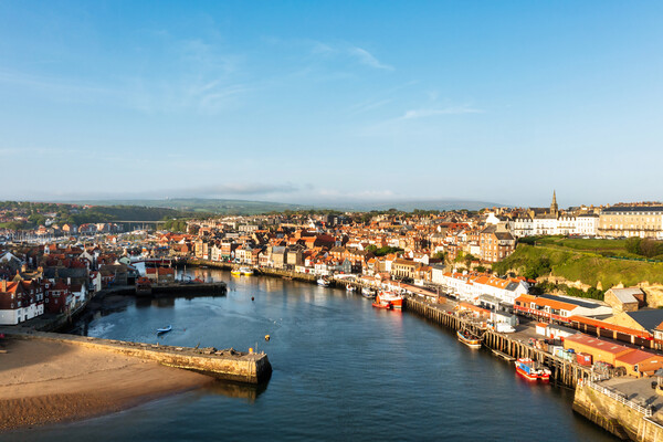 Serene Whitby by the Sea Picture Board by Steve Smith