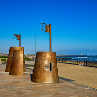 Buy canvas prints of Whitley Bay Sand Castles by Steve Smith