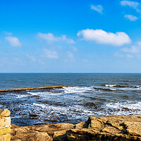 Buy canvas prints of Secluded Paradise on Whitley Bay by Steve Smith