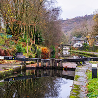 Buy canvas prints of Serenity on the Rochdale Canal by Steve Smith
