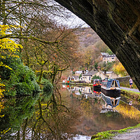 Buy canvas prints of Serene Rochdale Canal Reflections by Steve Smith