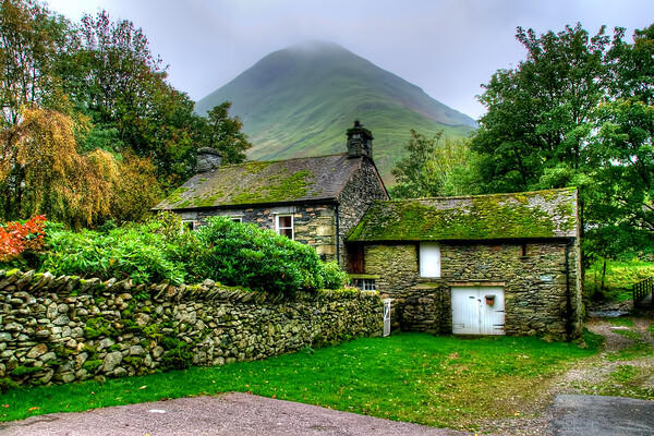 Serene Hartsop Cottage in Lake District Picture Board by Steve Smith