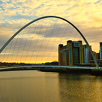 Buy canvas prints of Millennium Bridge Gateshead Sunrise by Steve Smith