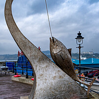 Buy canvas prints of The Tunny Sculpture Scarborough by Steve Smith