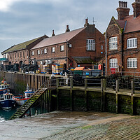 Buy canvas prints of A Seaside Haven Scarborough Fisheries by Steve Smith