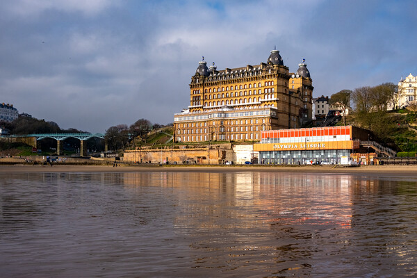 Grand Hotel Scarborough Picture Board by Steve Smith