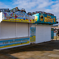 Buy canvas prints of Seafood Stalls by Steve Smith