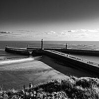 Buy canvas prints of Whitby Piers by Steve Smith