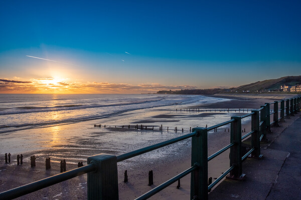 Tranquil Sandsend Sunrise Picture Board by Steve Smith