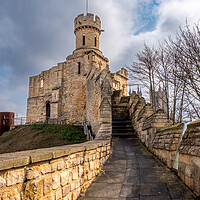 Buy canvas prints of Lincoln Castle Walls by Steve Smith