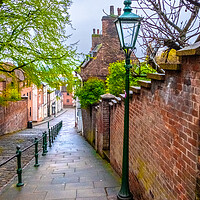 Buy canvas prints of Discover the Quaint Charm of Lincolns Steep Hill by Steve Smith