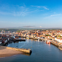 Buy canvas prints of Aerial View Of Whitby by Steve Smith