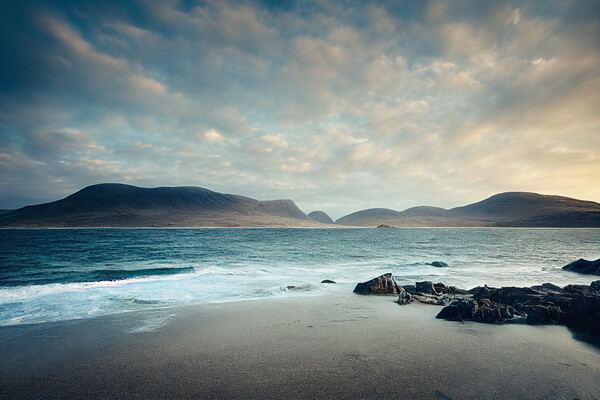 Majestic Isle of Harris Beach Picture Board by Steve Smith
