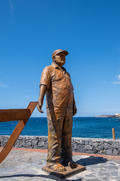 Fishing Memorial Los Abrigos Tenerife Picture Board by Steve Smith