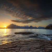 Buy canvas prints of Elgol Sunset: Mesmerizing Skies and Sea by Steve Smith