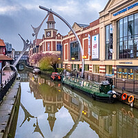 Buy canvas prints of Capturing the Charm of Lincoln's Waterways by Steve Smith