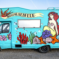 Buy canvas prints of Miss Bluebelle Campervan by Steve Smith