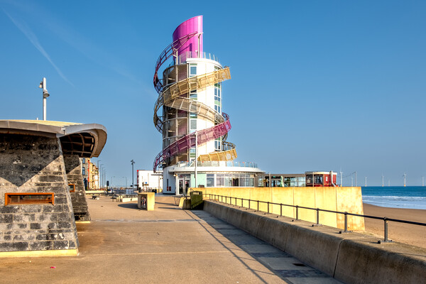 Capturing the Charm of Redcar's Vertical Pier Picture Board by Steve Smith