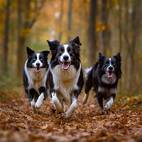 Buy canvas prints of Three Border Collies by Steve Smith