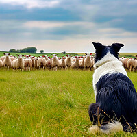 Buy canvas prints of The Working Border Collie by Steve Smith