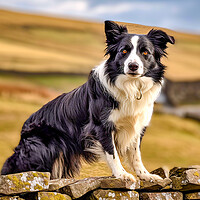 Buy canvas prints of Ben The Border Collie by Steve Smith