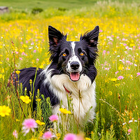 Buy canvas prints of Sam The Border Collie by Steve Smith