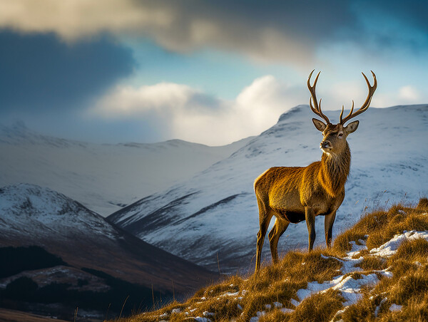 Glen Etive Stag Picture Board by Steve Smith