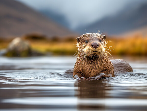 Scottish Otter Picture Board by Steve Smith
