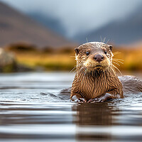 Buy canvas prints of Scottish Otter by Steve Smith