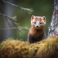 Buy canvas prints of Young Pine Martin by Steve Smith