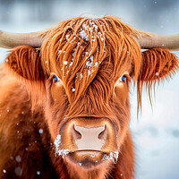 Buy canvas prints of Highland Cow by Steve Smith