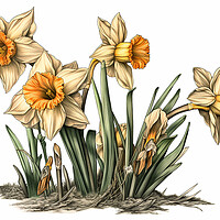 Buy canvas prints of Daffodils by Steve Smith