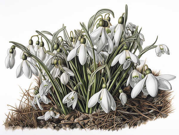 Snowdrops Picture Board by Steve Smith