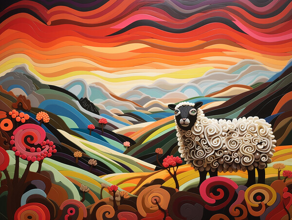 Swaledale Sheep Picture Board by Steve Smith