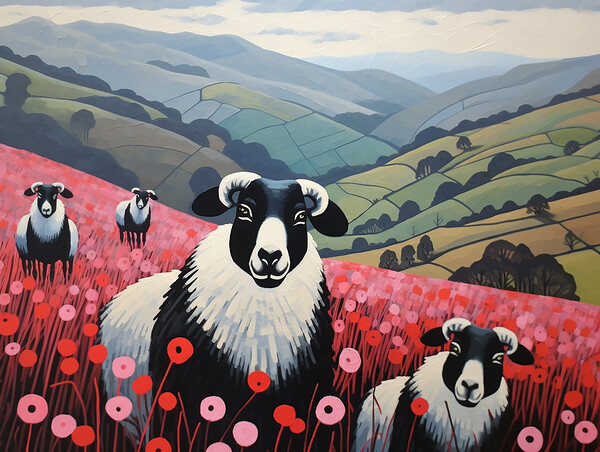 Swaledale Sheep Picture Board by Steve Smith