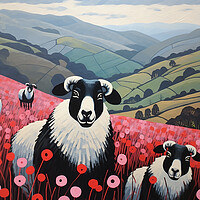Buy canvas prints of Swaledale Sheep by Steve Smith