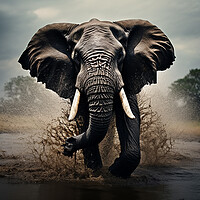 Buy canvas prints of Bull Elephant by Steve Smith