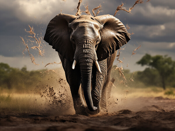 African Bull Elephant Picture Board by Steve Smith