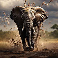 Buy canvas prints of African Bull Elephant by Steve Smith