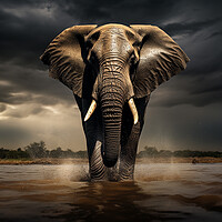 Buy canvas prints of African Elephant by Steve Smith