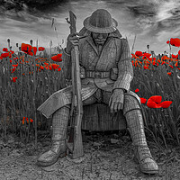 Buy canvas prints of Tommy World War One Soldier Sculpture by Steve Smith