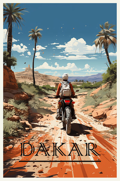 Dakar Rally Travel Poster Picture Board by Steve Smith