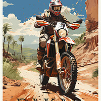 Buy canvas prints of Dakar Rally Travel Poster by Steve Smith