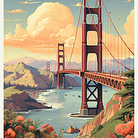 Buy canvas prints of San Fransisco Travel Poster by Steve Smith