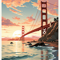 Buy canvas prints of San Fransisco Travel Poster by Steve Smith
