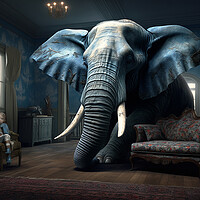 Buy canvas prints of Elephant In The Room by Steve Smith